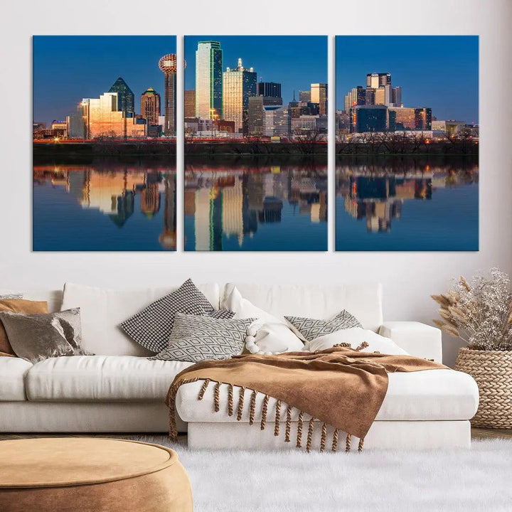 Extra Large Stunning Dallas Skyline Cityscape Art Canvas Print Wall Decor