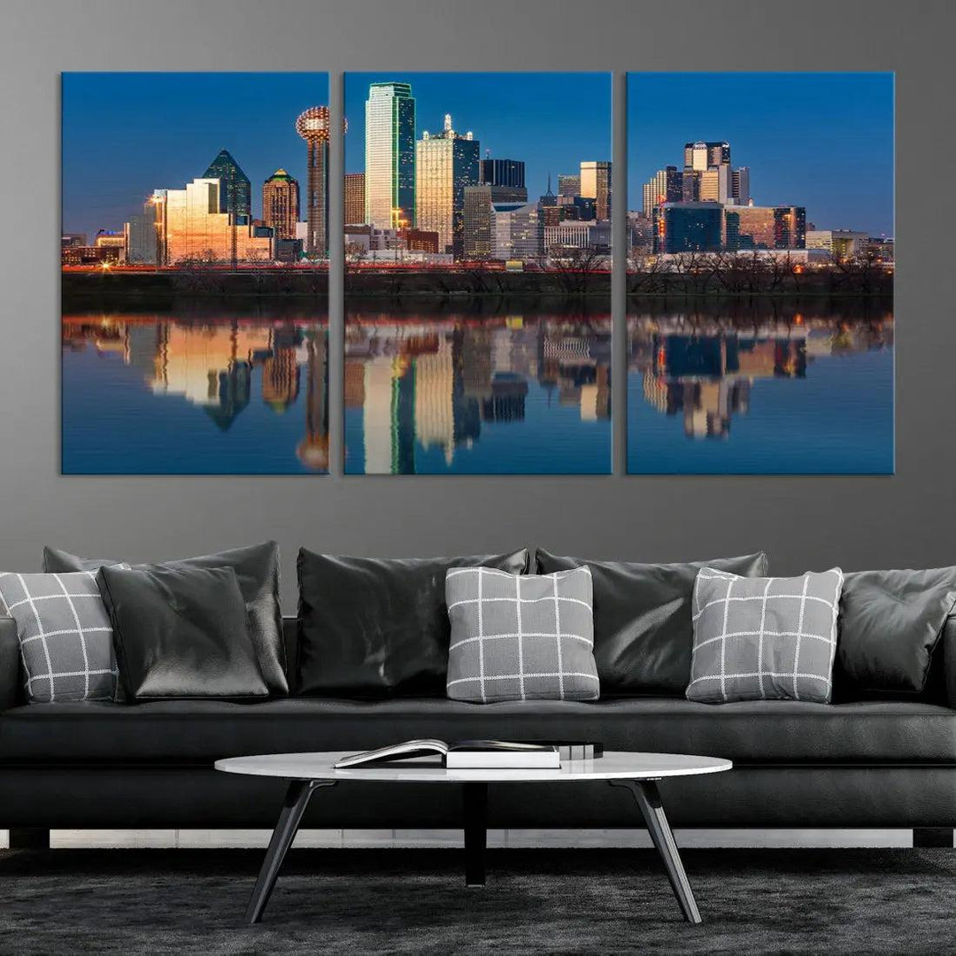 Extra Large Stunning Dallas Skyline Cityscape Art Canvas Print Wall Decor