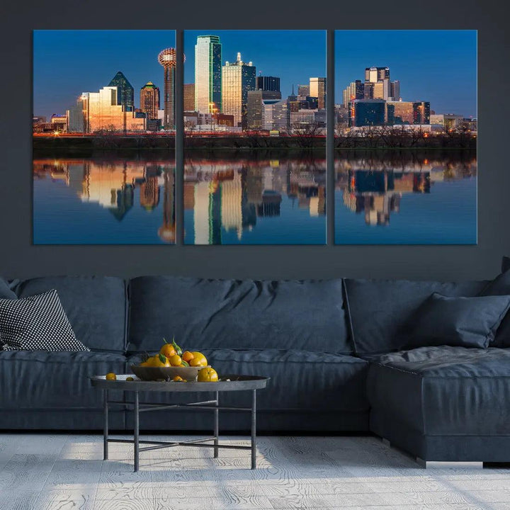 Extra Large Stunning Dallas Skyline Cityscape Art Canvas Print Wall Decor