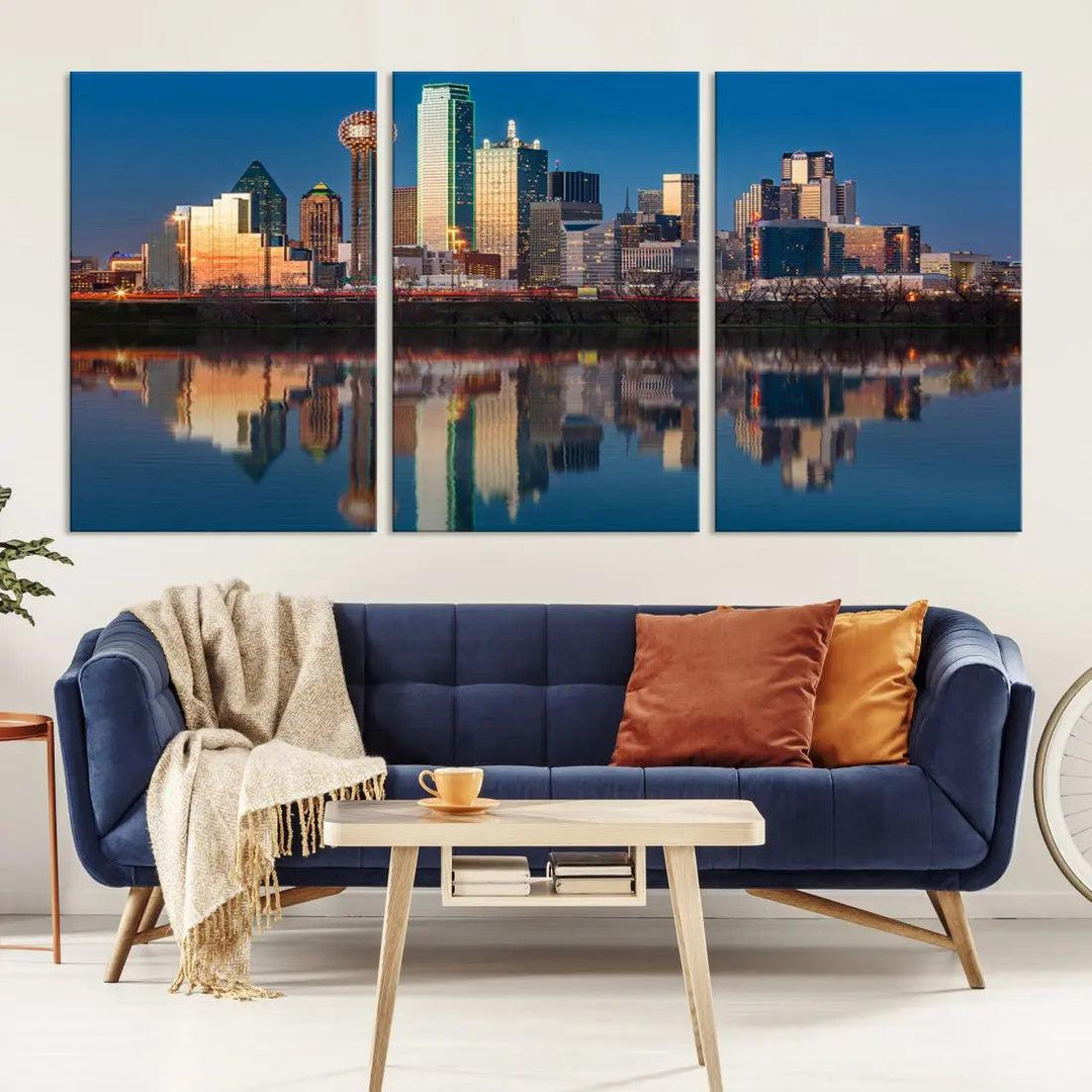 Extra Large Stunning Dallas Skyline Cityscape Art Canvas Print Wall Decor