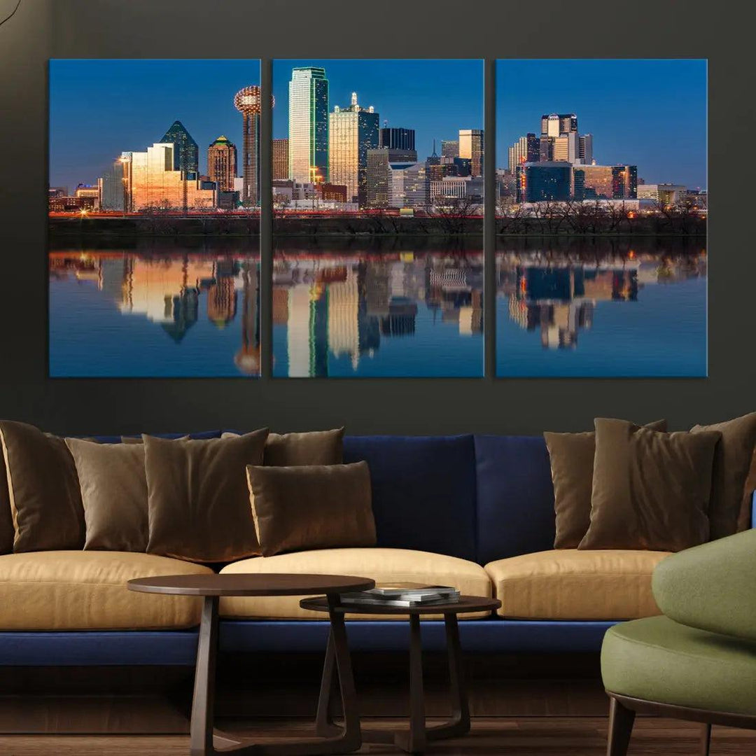 Extra Large Stunning Dallas Skyline Cityscape Art Canvas Print Wall Decor