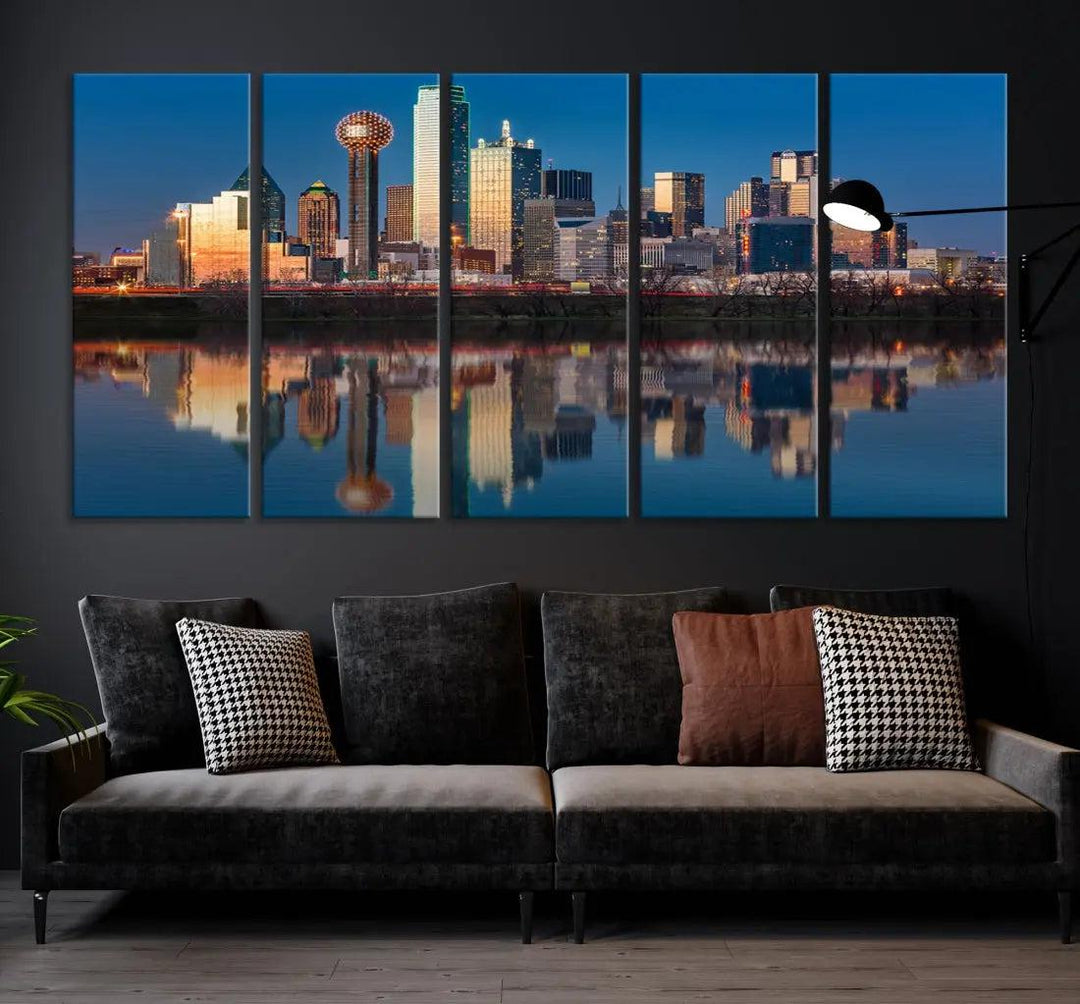 Extra Large Stunning Dallas Skyline Cityscape Art Canvas Print Wall Decor