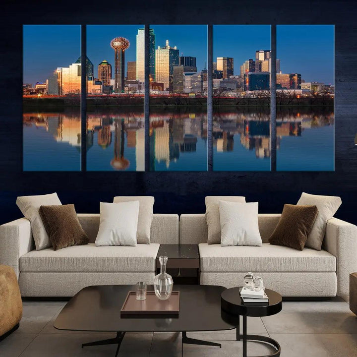 Extra Large Stunning Dallas Skyline Cityscape Art Canvas Print Wall Decor