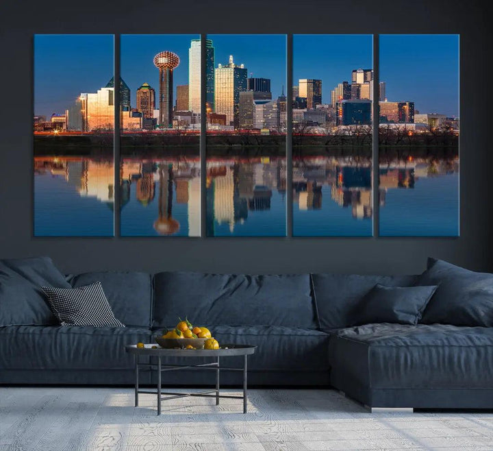 Extra Large Stunning Dallas Skyline Cityscape Art Canvas Print Wall Decor