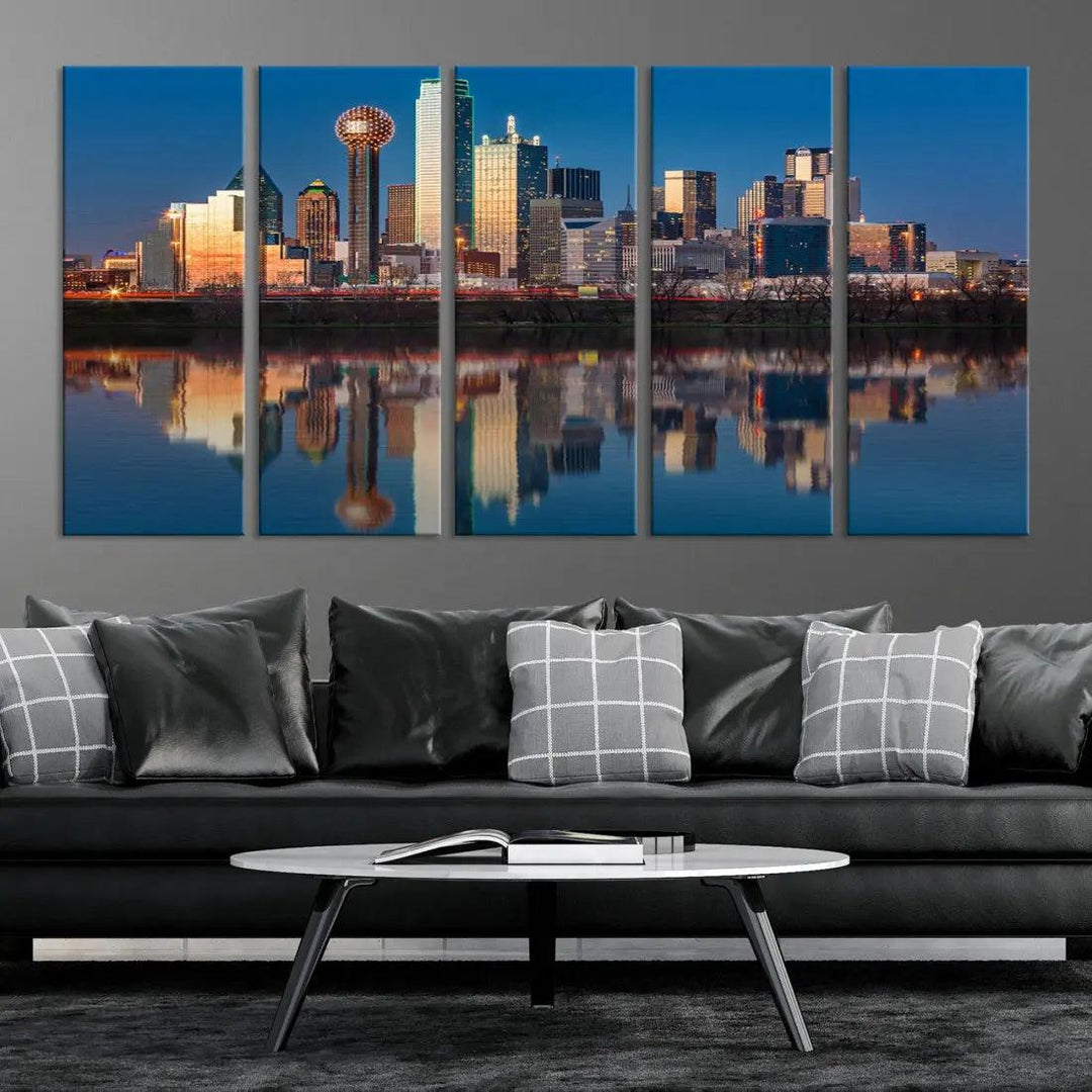 Extra Large Stunning Dallas Skyline Cityscape Art Canvas Print Wall Decor