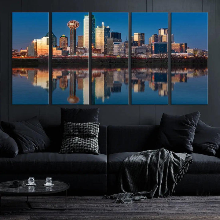 Extra Large Stunning Dallas Skyline Cityscape Art Canvas Print Wall Decor