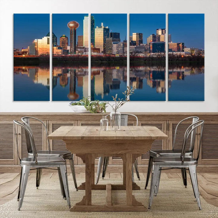 Extra Large Stunning Dallas Skyline Cityscape Art Canvas Print Wall Decor