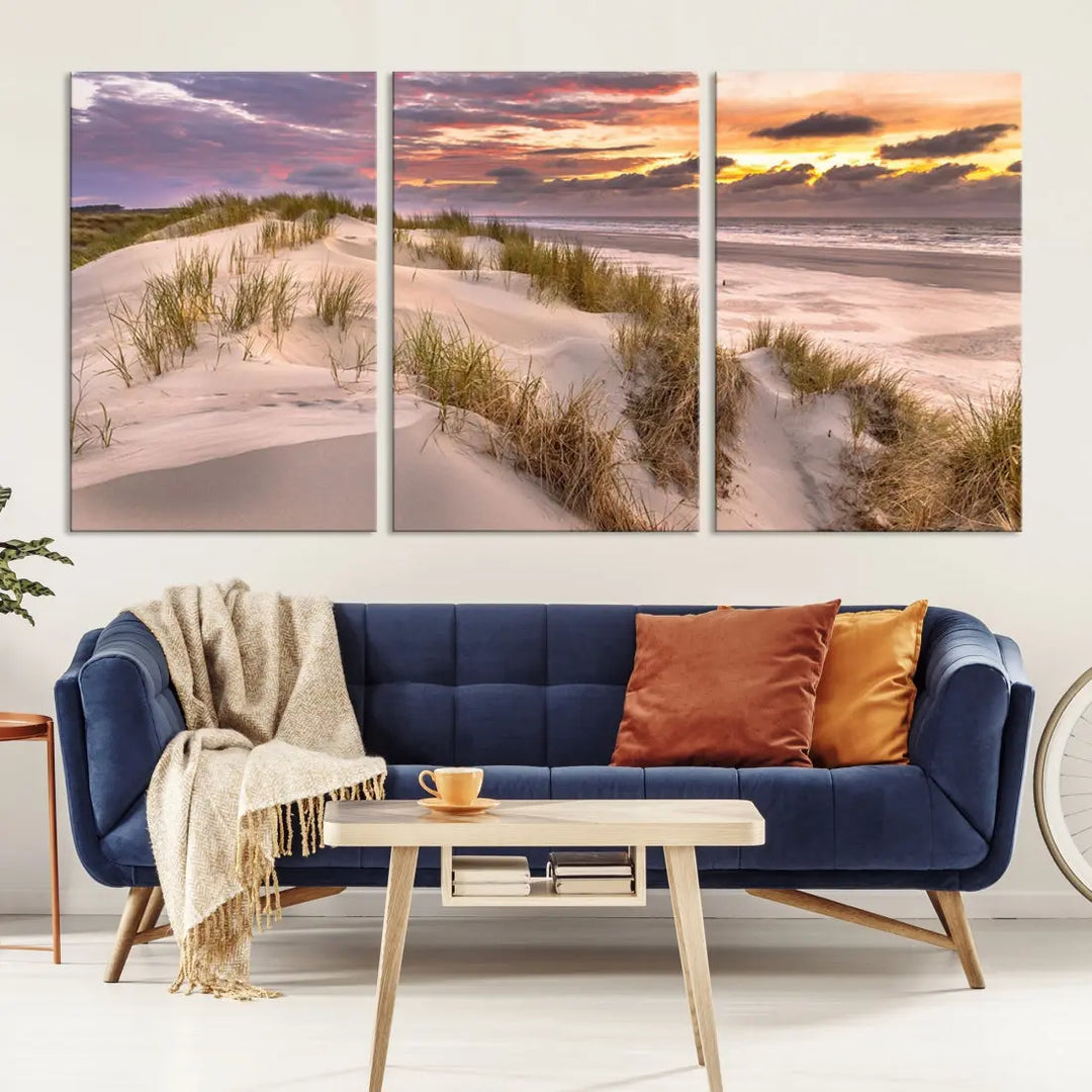 Extra Large Sunset Wall Art Canvas Print Beach Artwork for Wall Decor