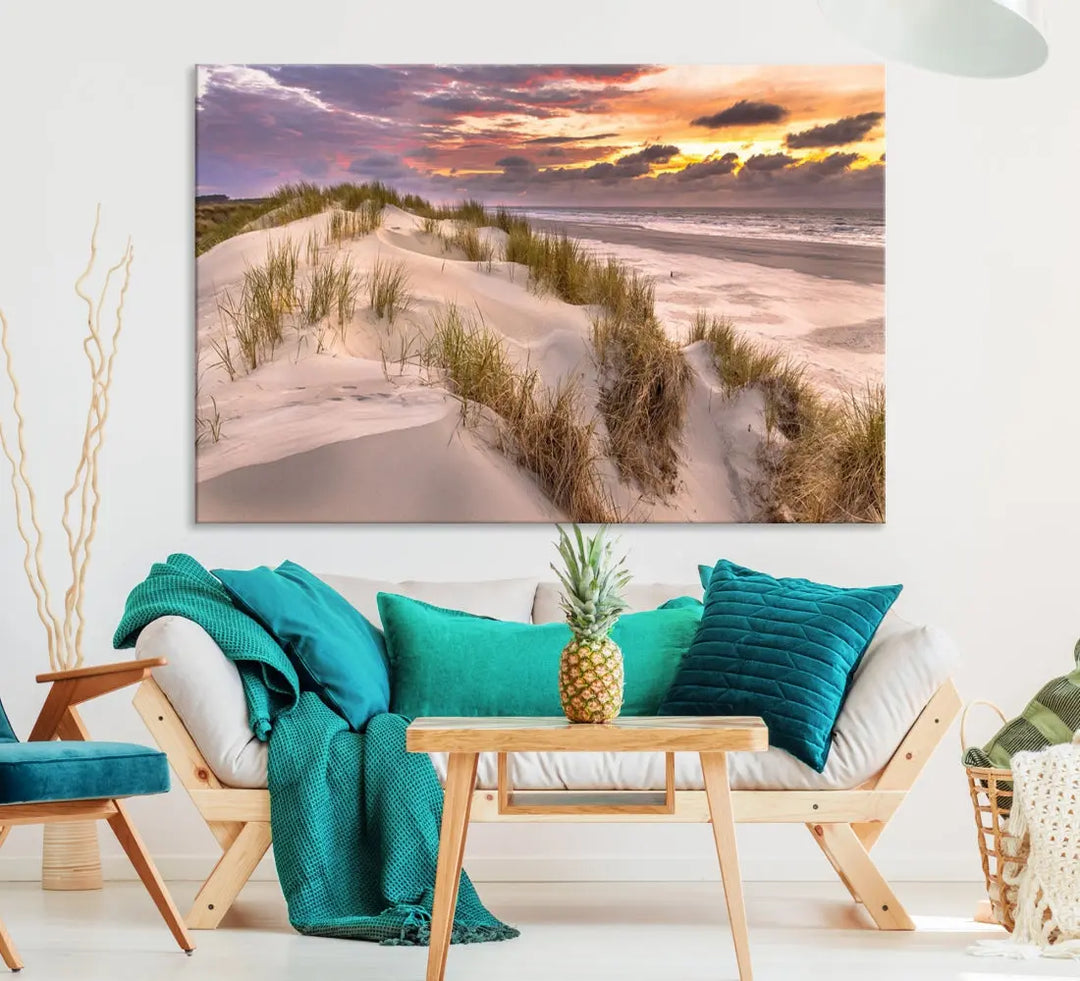 Extra Large Sunset Wall Art Canvas Print Beach Artwork for Wall Decor