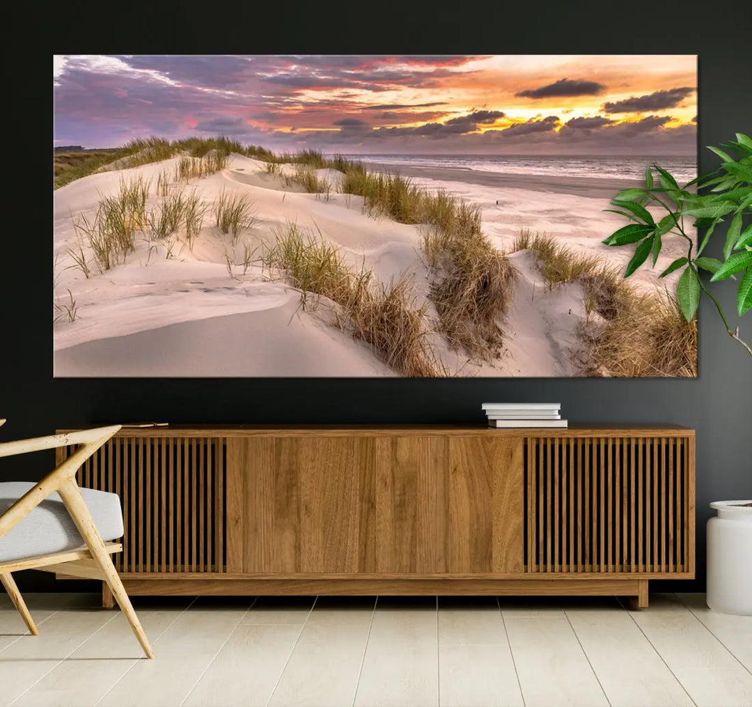 Extra Large Sunset Wall Art Canvas Print Beach Artwork for Wall Decor