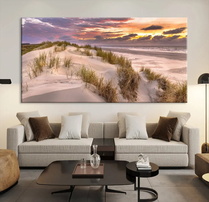 Extra Large Sunset Wall Art Canvas Print Beach Artwork for Wall Decor