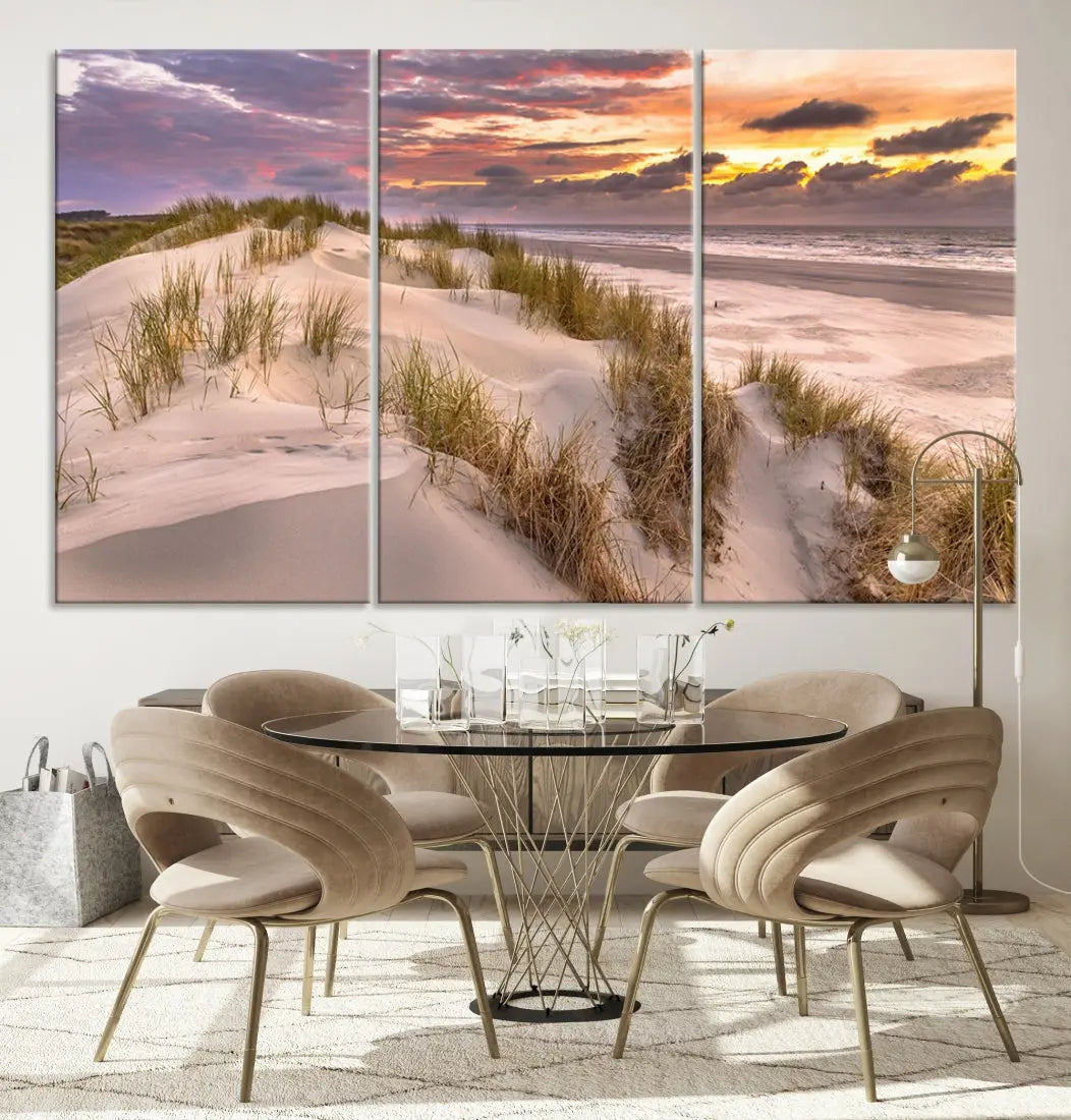 Extra Large Sunset Wall Art Canvas Print Beach Artwork for Wall Decor