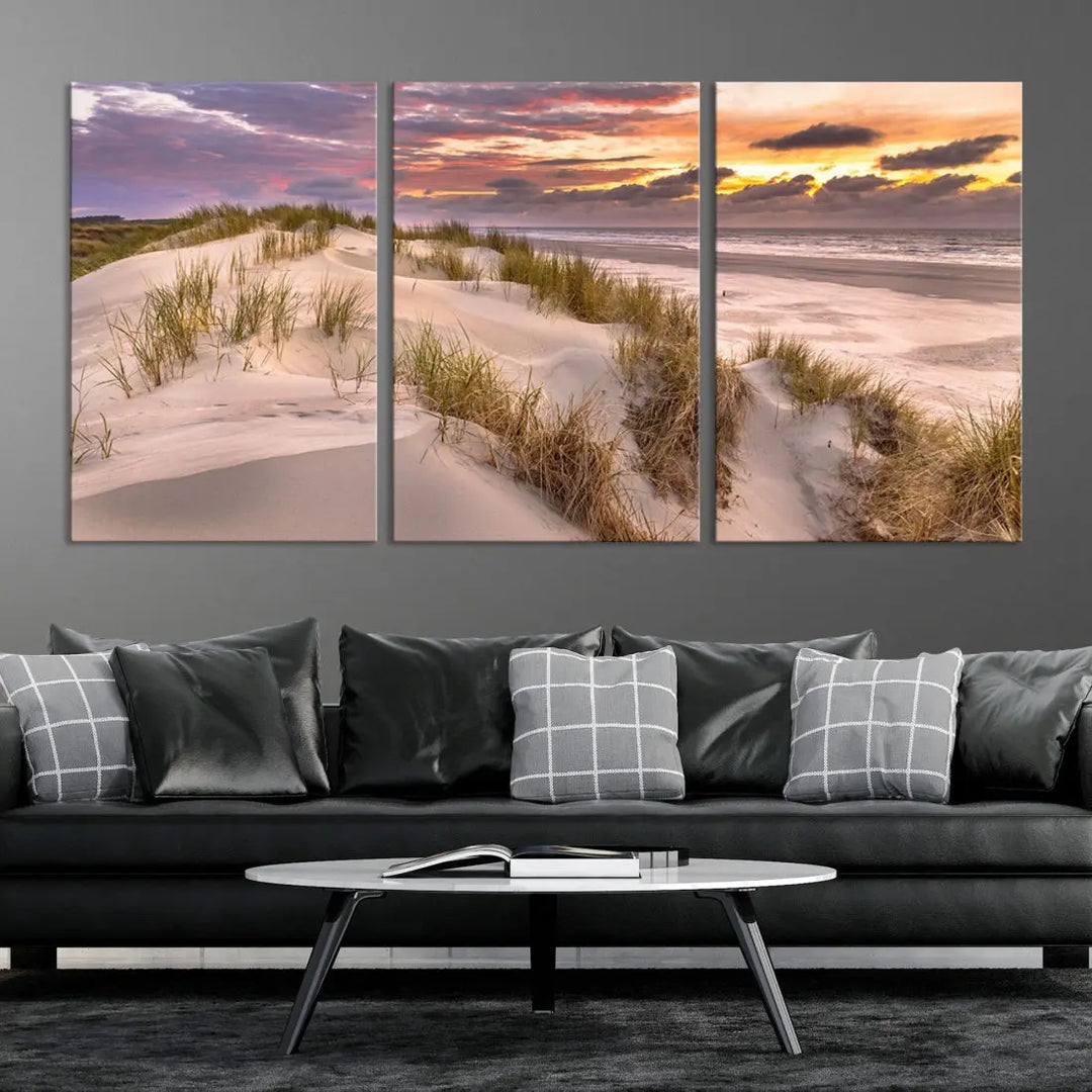 Extra Large Sunset Wall Art Canvas Print Beach Artwork for Wall Decor