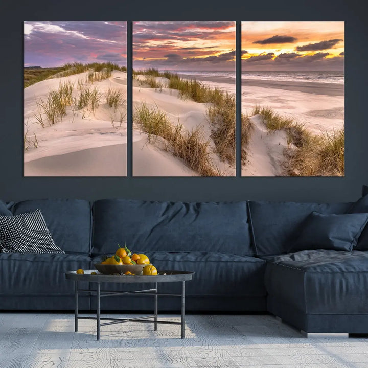 Extra Large Sunset Wall Art Canvas Print Beach Artwork for Wall Decor