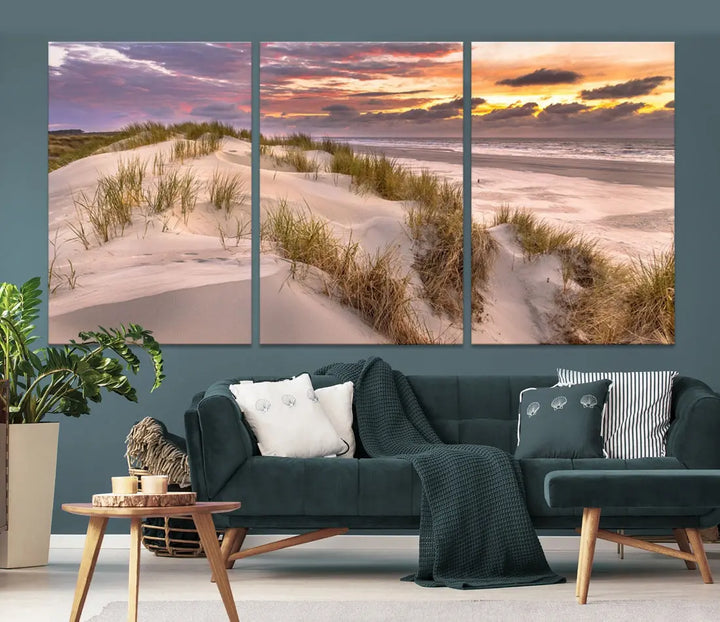 Extra Large Sunset Wall Art Canvas Print Beach Artwork for Wall Decor