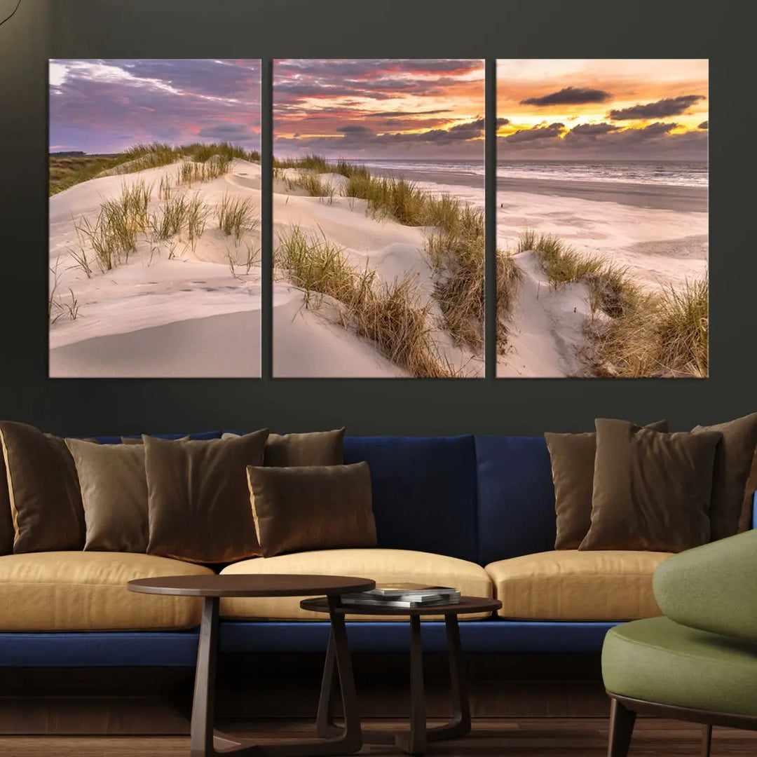 Extra Large Sunset Wall Art Canvas Print Beach Artwork for Wall Decor