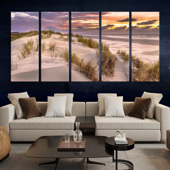 Extra Large Sunset Wall Art Canvas Print Beach Artwork for Wall Decor