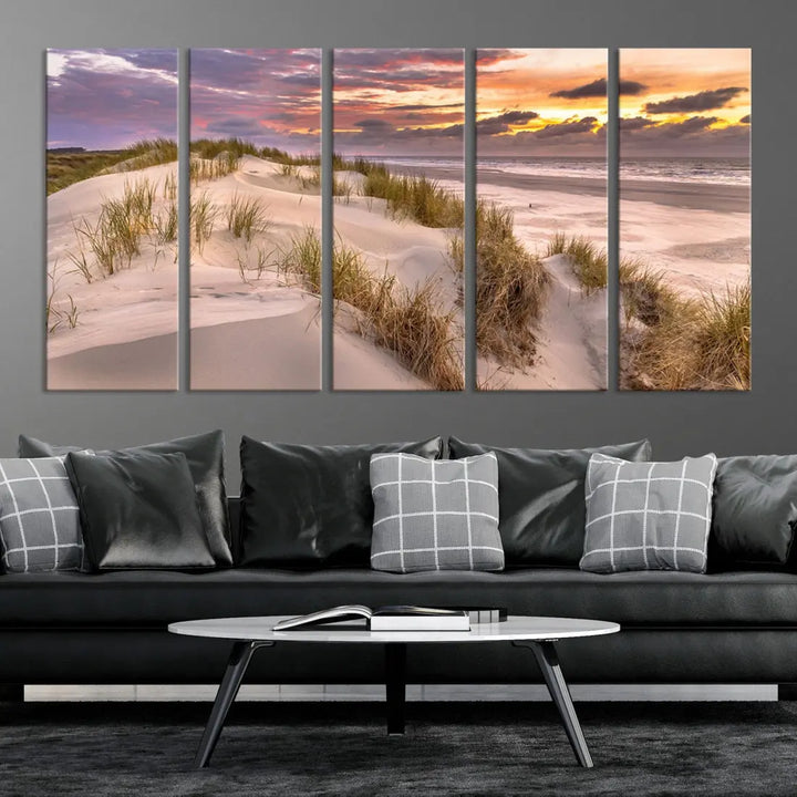 Extra Large Sunset Wall Art Canvas Print Beach Artwork for Wall Decor