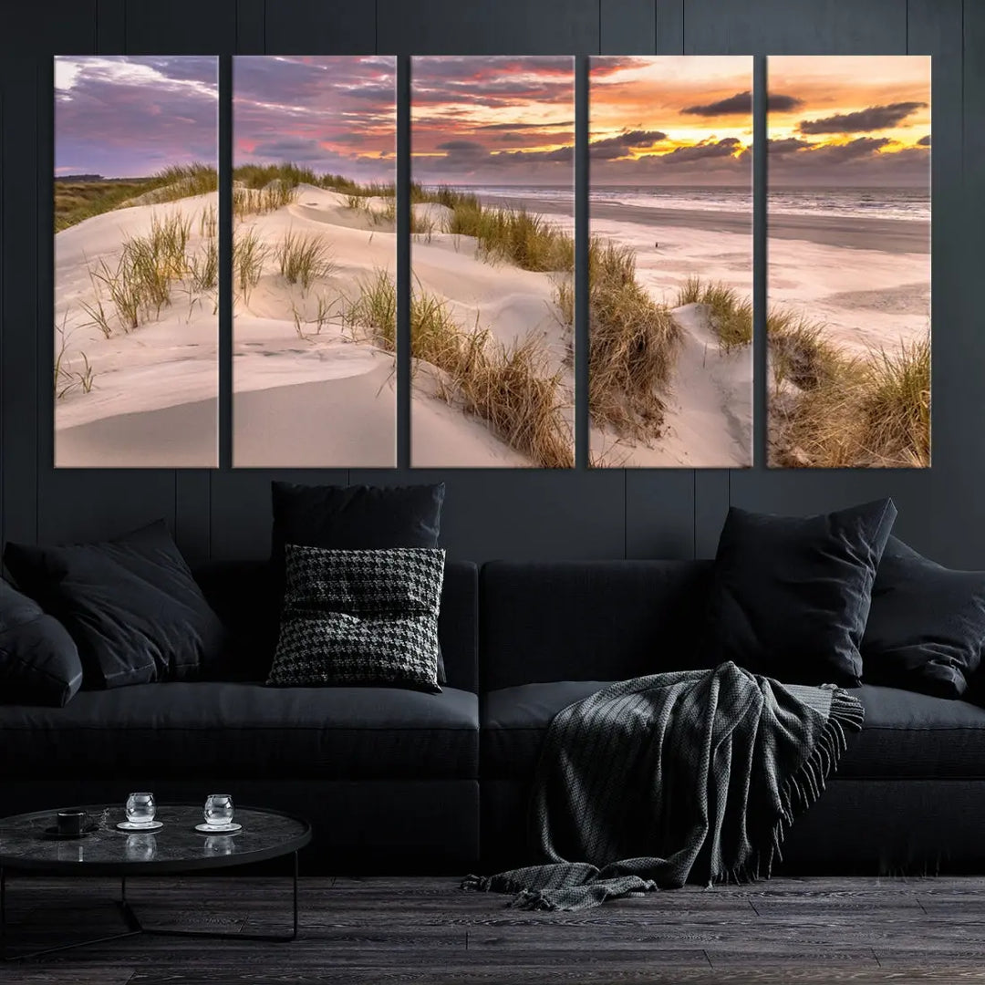 Extra Large Sunset Wall Art Canvas Print Beach Artwork for Wall Decor