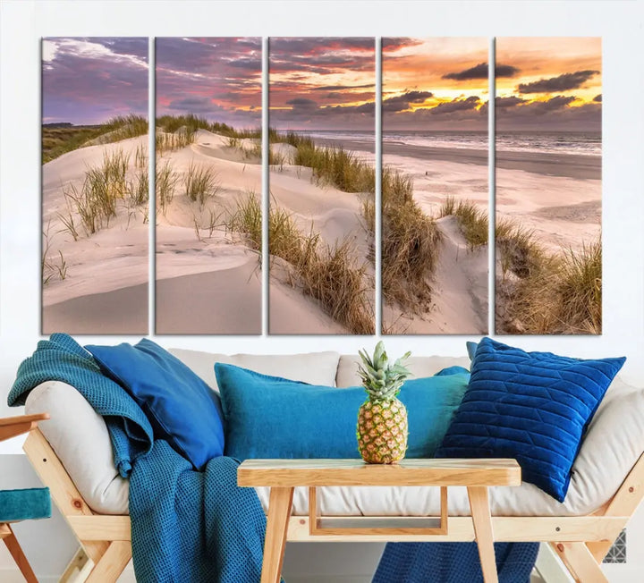 Extra Large Sunset Wall Art Canvas Print Beach Artwork for Wall Decor