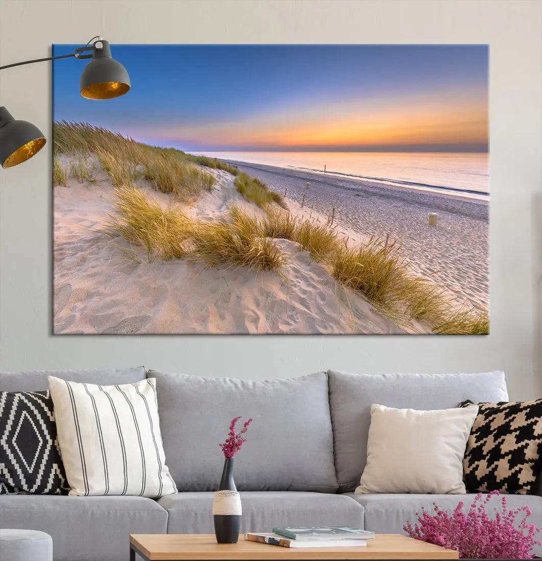 Extra Large Wall Art Canvas Print Beach Ocean Sunset Printing