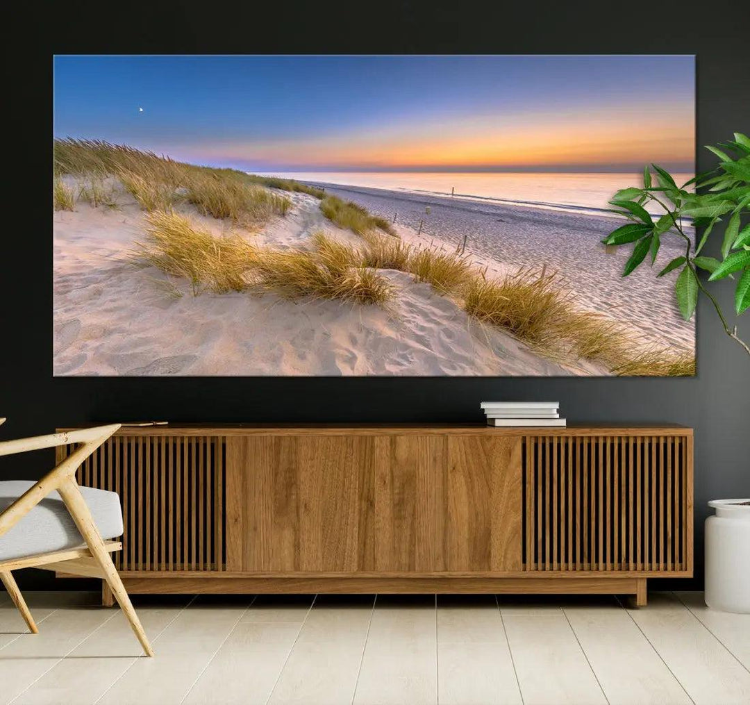 Extra Large Wall Art Canvas Print Beach Ocean Sunset Printing