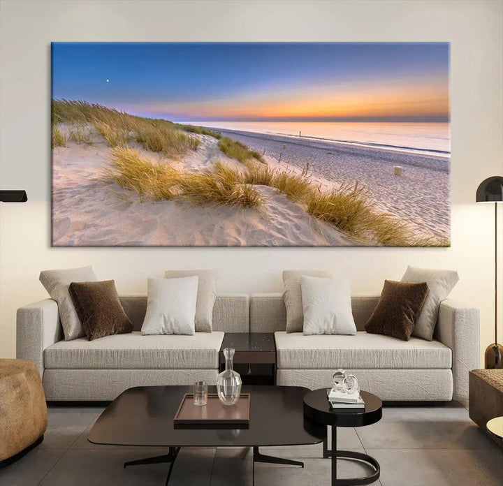 Extra Large Wall Art Canvas Print Beach Ocean Sunset Printing