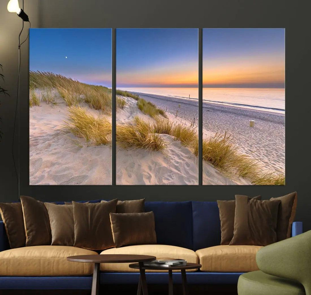 Extra Large Wall Art Canvas Print Beach Ocean Sunset Printing