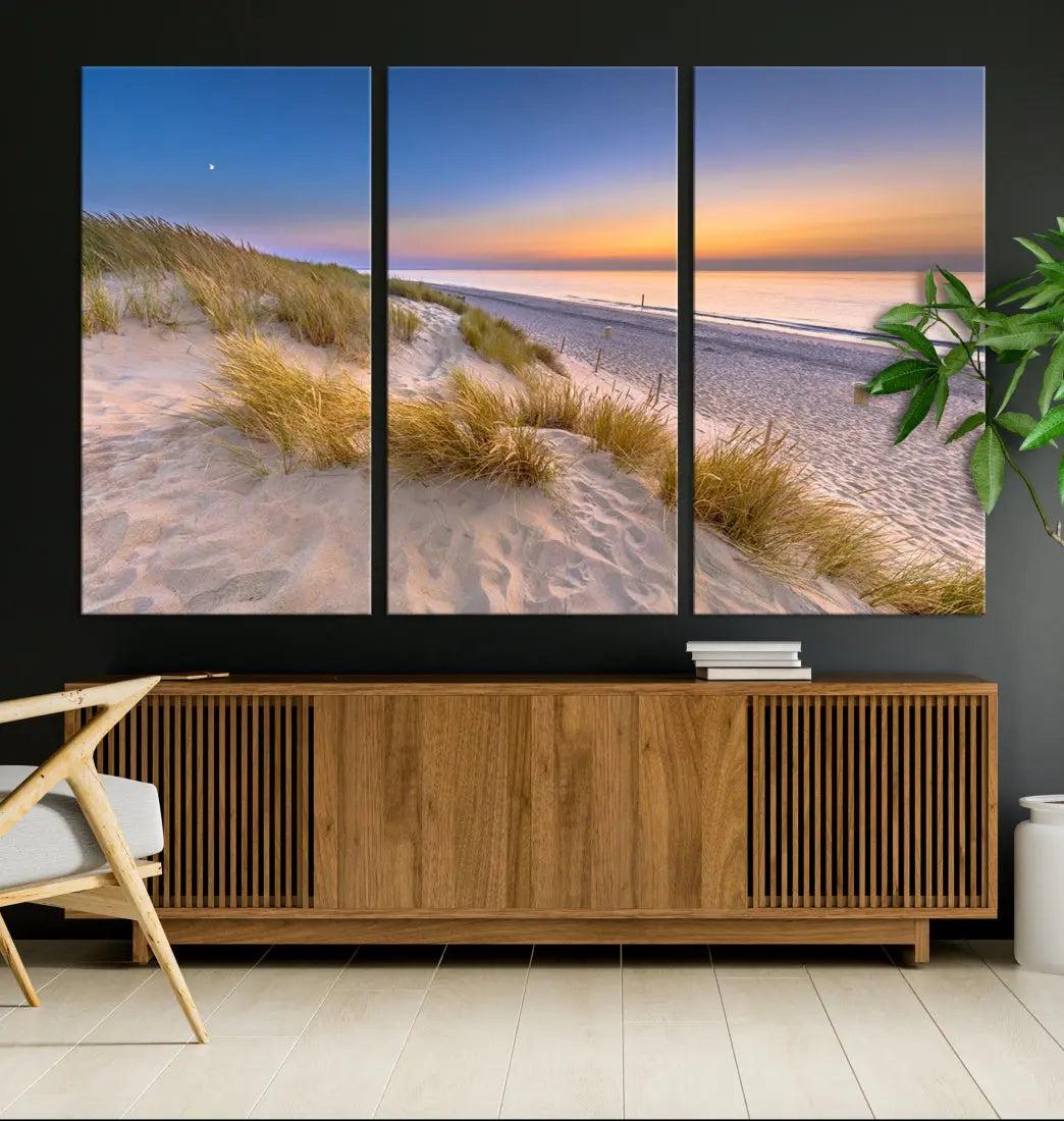 Extra Large Wall Art Canvas Print Beach Ocean Sunset Printing