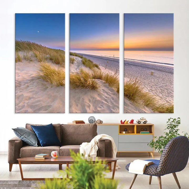 Extra Large Wall Art Canvas Print Beach Ocean Sunset Printing