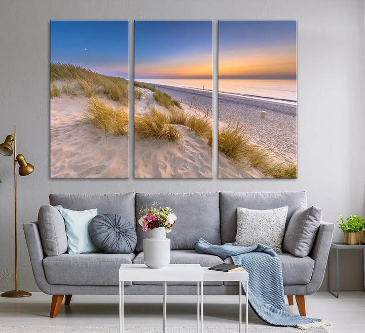 Extra Large Wall Art Canvas Print Beach Ocean Sunset Printing