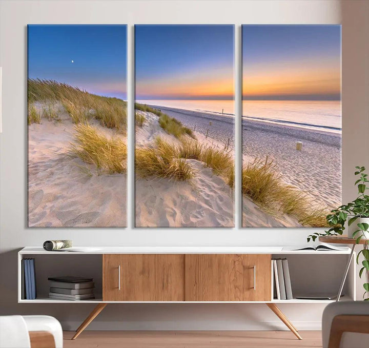 Extra Large Wall Art Canvas Print Beach Ocean Sunset Printing