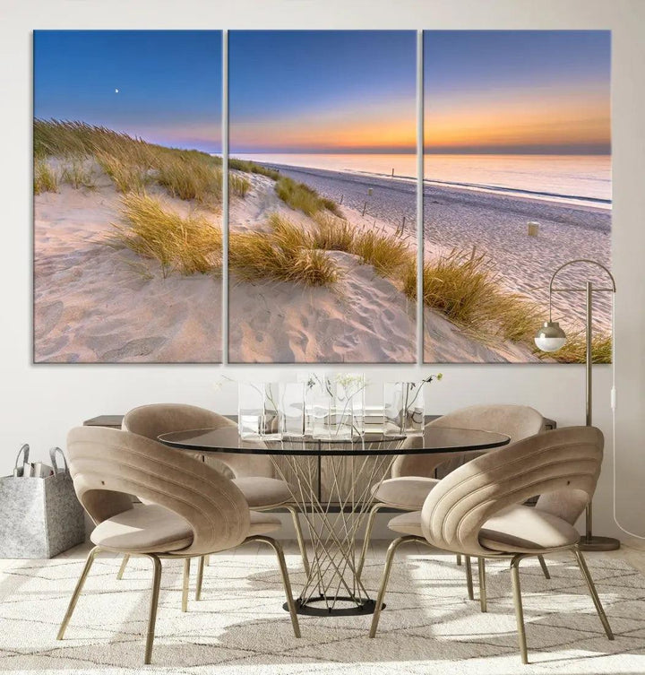 Extra Large Wall Art Canvas Print Beach Ocean Sunset Printing