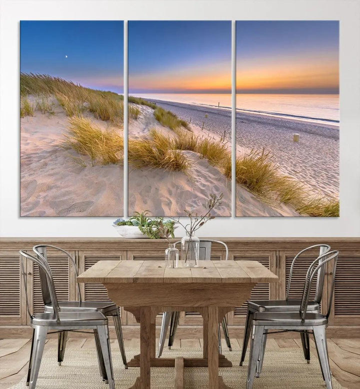 Extra Large Wall Art Canvas Print Beach Ocean Sunset Printing