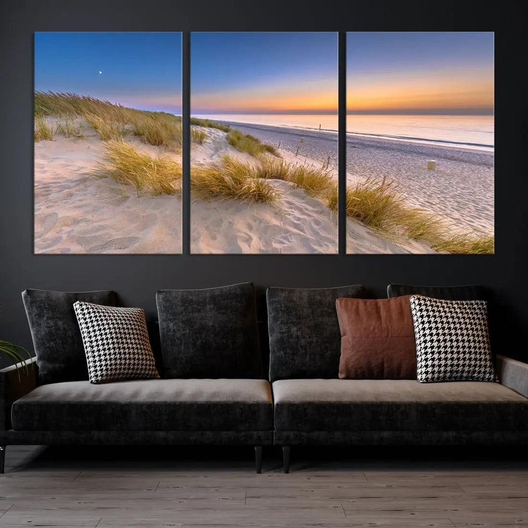 Extra Large Wall Art Canvas Print Beach Ocean Sunset Printing