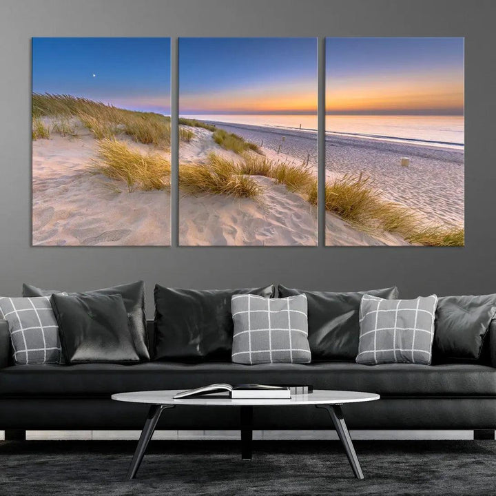 Extra Large Wall Art Canvas Print Beach Ocean Sunset Printing