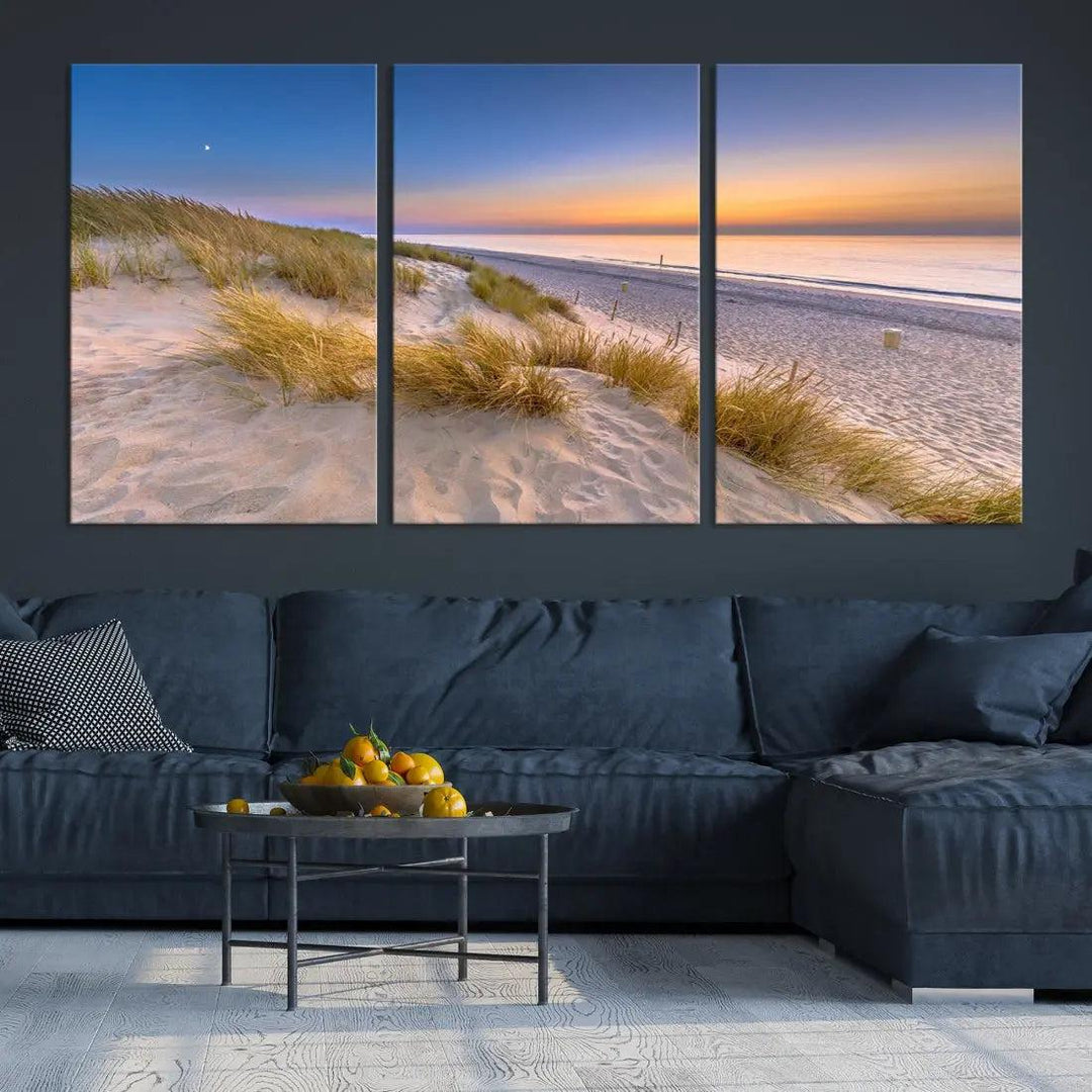 Extra Large Wall Art Canvas Print Beach Ocean Sunset Printing