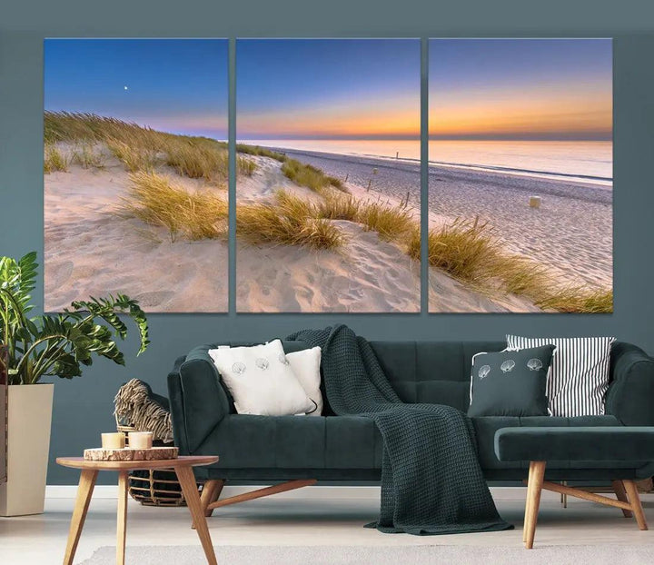 Extra Large Wall Art Canvas Print Beach Ocean Sunset Printing