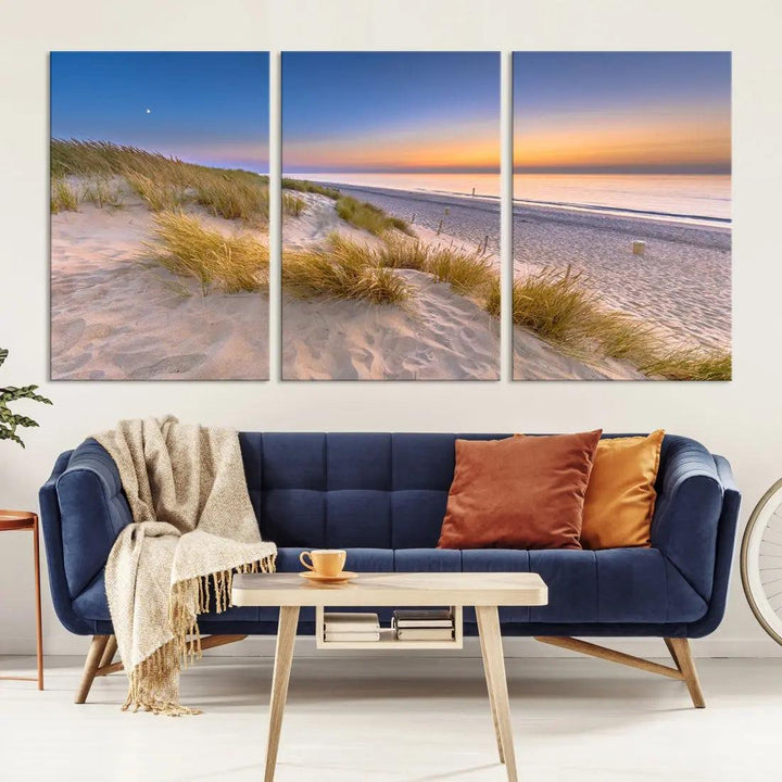 Extra Large Wall Art Canvas Print Beach Ocean Sunset Printing