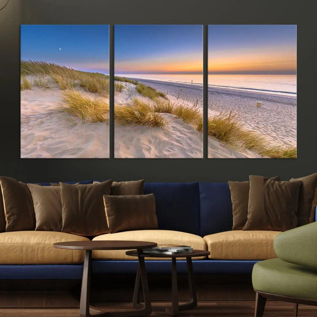 Extra Large Wall Art Canvas Print Beach Ocean Sunset Printing