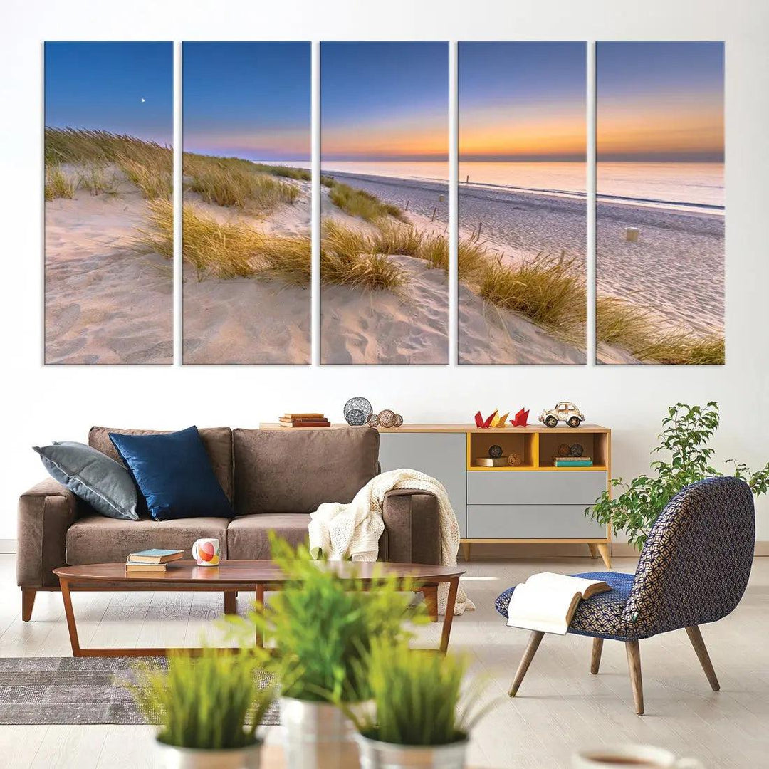 Extra Large Wall Art Canvas Print Beach Ocean Sunset Printing