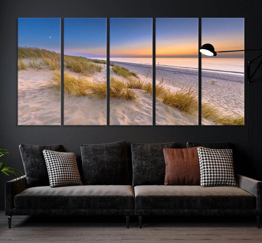 Extra Large Wall Art Canvas Print Beach Ocean Sunset Printing