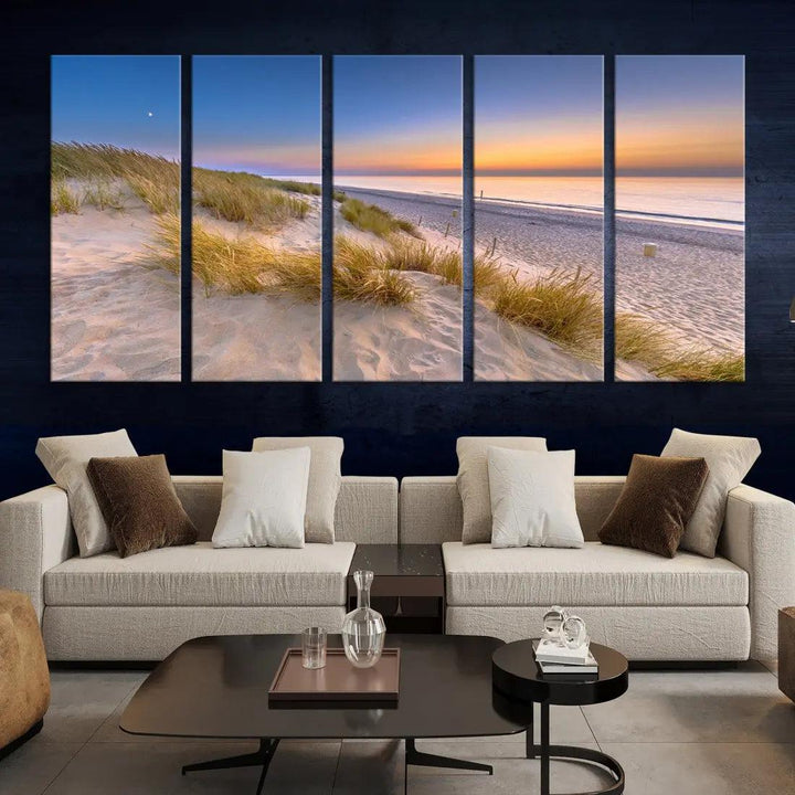 Extra Large Wall Art Canvas Print Beach Ocean Sunset Printing