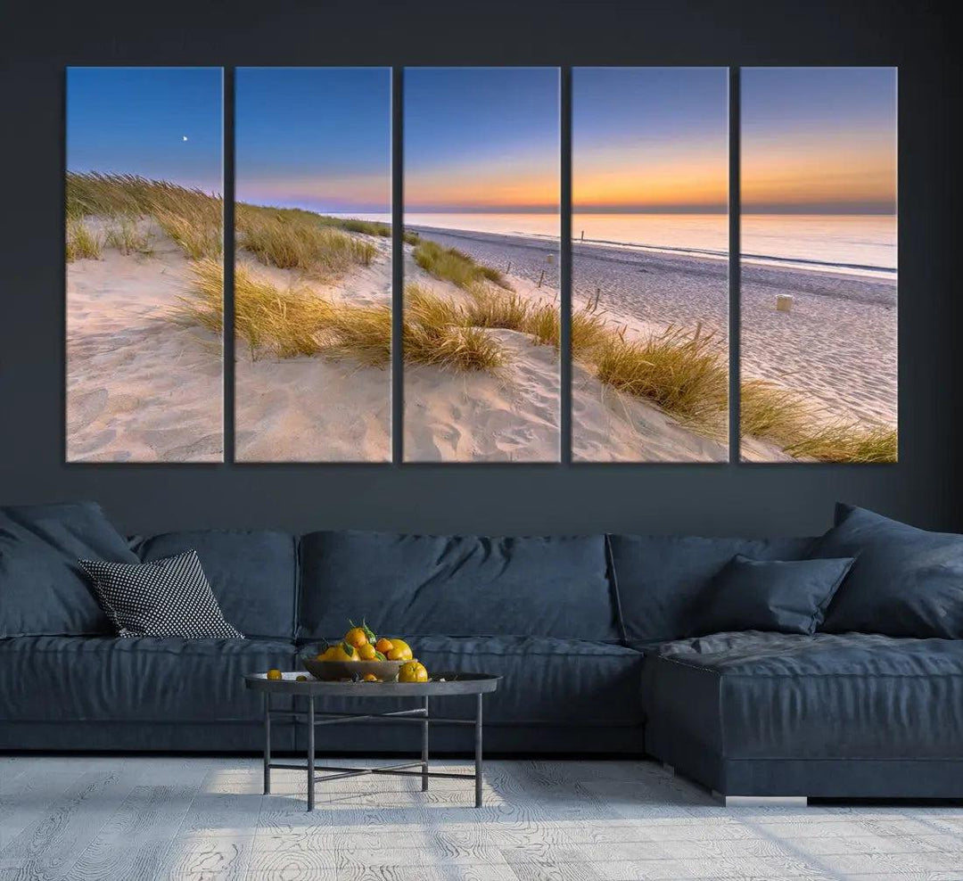 Extra Large Wall Art Canvas Print Beach Ocean Sunset Printing