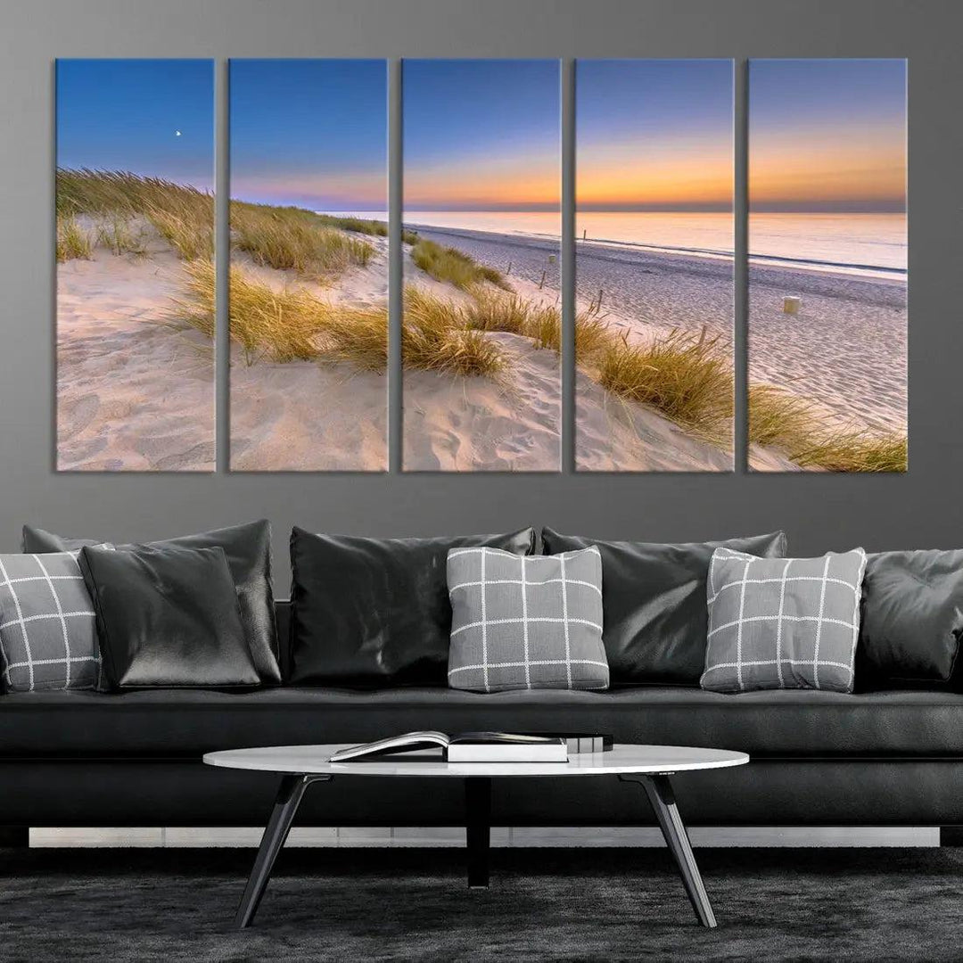 Extra Large Wall Art Canvas Print Beach Ocean Sunset Printing