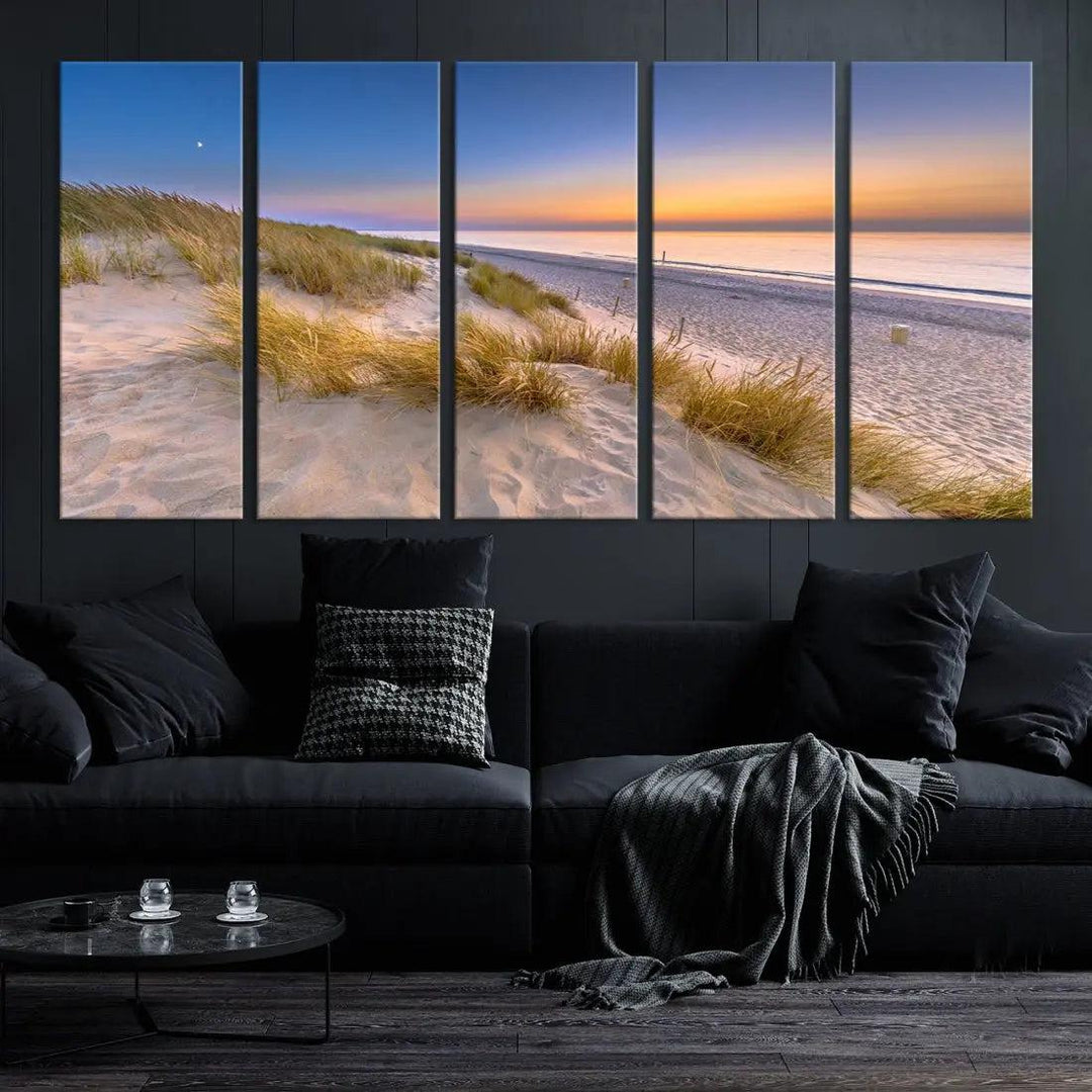 Extra Large Wall Art Canvas Print Beach Ocean Sunset Printing