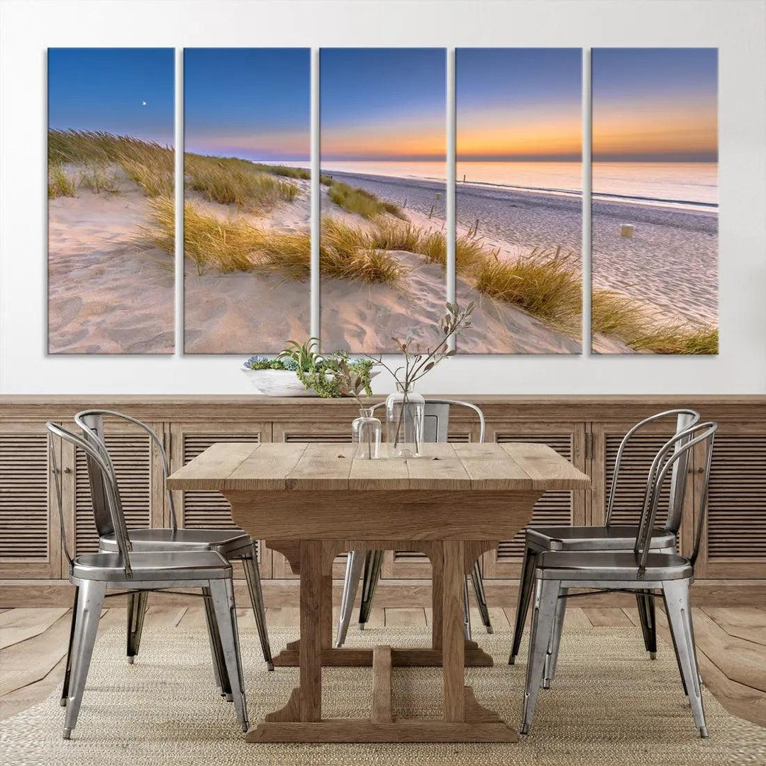 Extra Large Wall Art Canvas Print Beach Ocean Sunset Printing