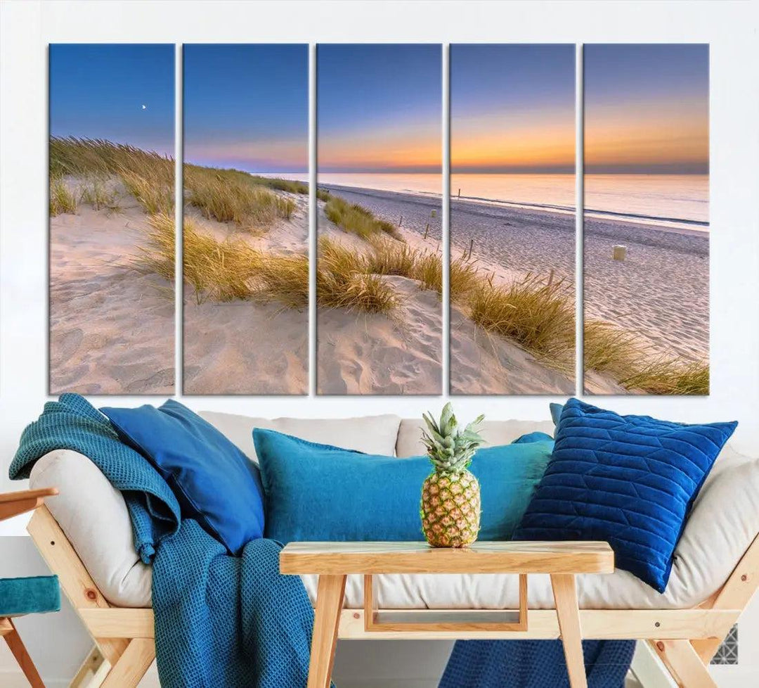 Extra Large Wall Art Canvas Print Beach Ocean Sunset Printing