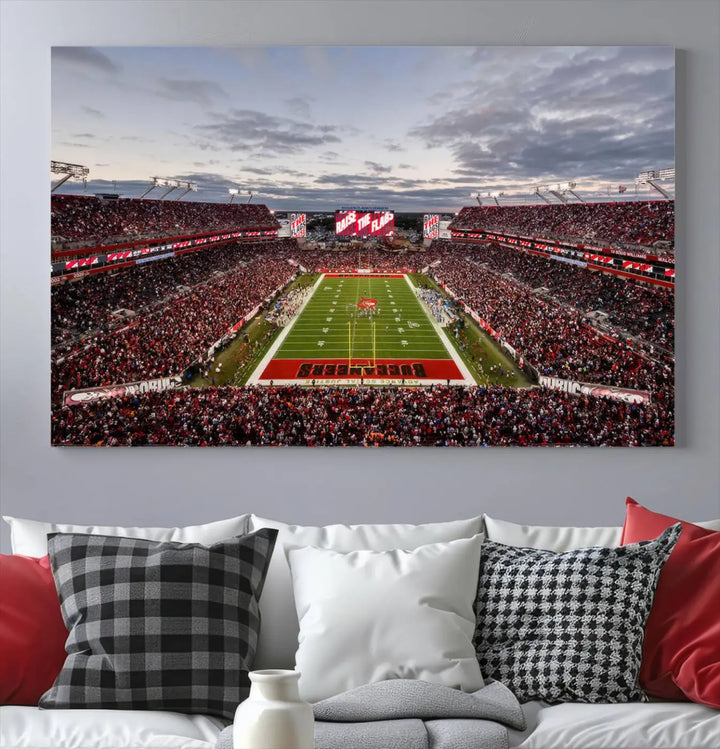 Florida Tampa Raymond James Football Stadium Wall Art Canvas Print