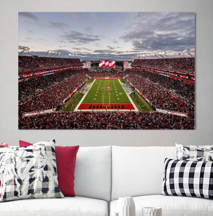 Florida Tampa Raymond James Football Stadium Wall Art Canvas Print